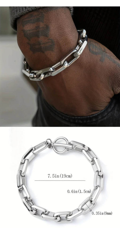 Titanium Steel Chain-Link Bracelet - Montero Milan