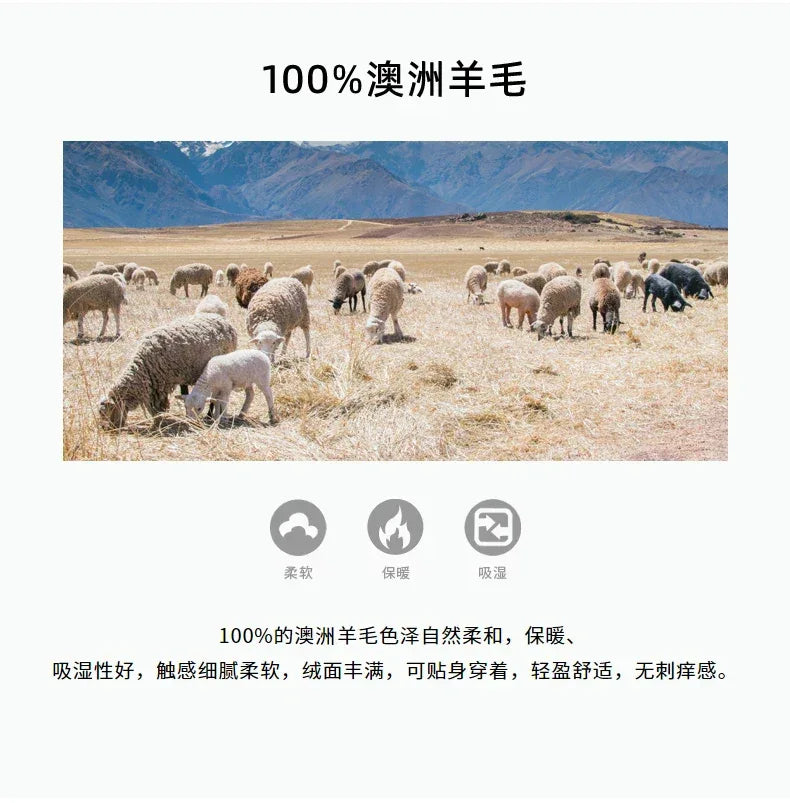 100%Merino Pure Wool Sweater Women's AutumnWinter Long Sleeve High Neck Pullover Warm High Quality Solid Color Basic Knit Jumper