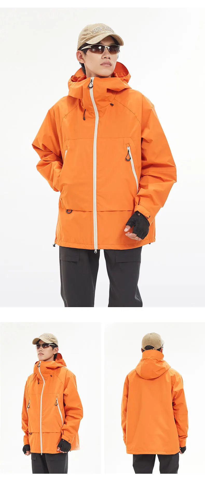 New Men Waterproof Hiking Jacket Women Windproof Sports Coat High Quality Hooded Jacket Outdoor Ride Climbing Running Jacket
