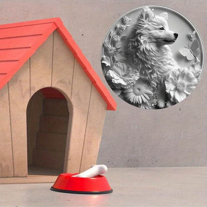 American Eskimo Dog Flat 3D Ornament - Montero Milan