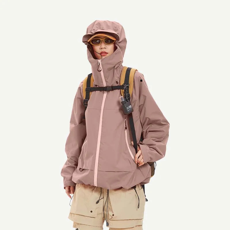 New Men Waterproof Hiking Jacket Women Windproof Sports Coat High Quality Hooded Jacket Outdoor Ride Climbing Running Jacket