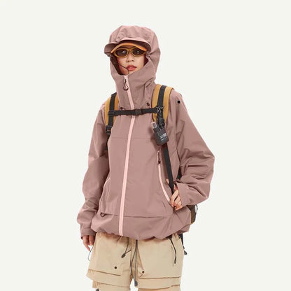 New Men Waterproof Hiking Jacket Women Windproof Sports Coat High Quality Hooded Jacket Outdoor Ride Climbing Running Jacket