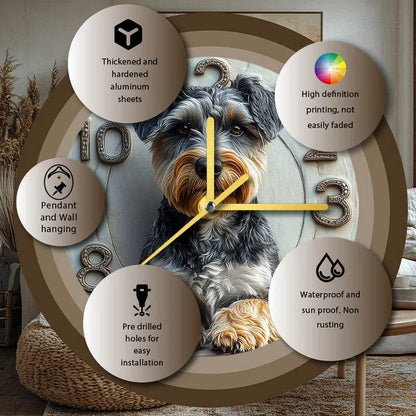 Schnauzer Silent Wall Clock - Montero Milan