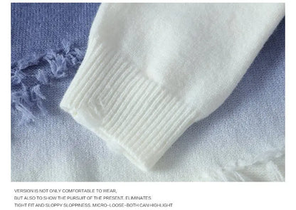 Men’s Distressed Gradient Sweater