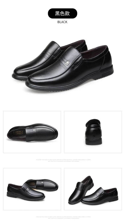 Leather Men Formal Shoes Luxury Brand 2025 Men's Loafers Dress Moccasins Breathable Slip on Black Driving Shoes Plus Size 38-46 - Montero Milan