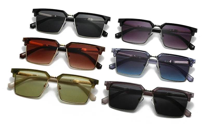 SHAUNA Square Women Fashion Sunglasses Gradient Men Vintage Green Sun Glasses Shades UV400 - Montero Milan