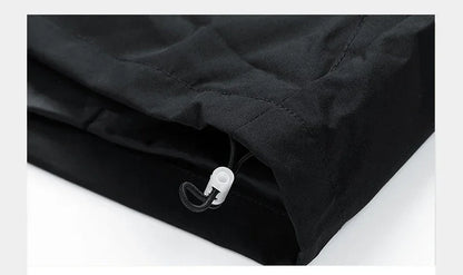Windbreakers Men Hooded Jacket Zipper Coat Cargo Waterproof Black Bomber Camping Loose Thin Softshell Hooded Hiking Jacket