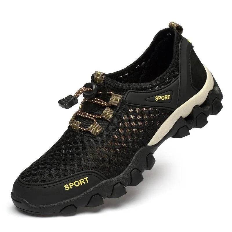 Summer Men's Mesh Sports Shoes Fashion Mountaineering Breathable Lightweight Anti Slip Shoes Outdoor Travel Running Casual Shoes - Montero Milan