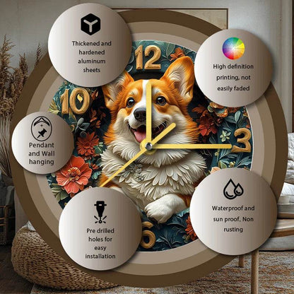 Corgi Silent Wall Clock - Montero Milan