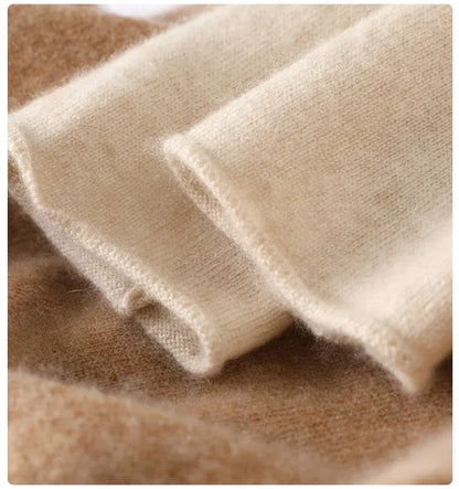 100%Merino Pure Wool Sweater Women's AutumnWinter Long Sleeve High Neck Pullover Warm High Quality Solid Color Basic Knit Jumper