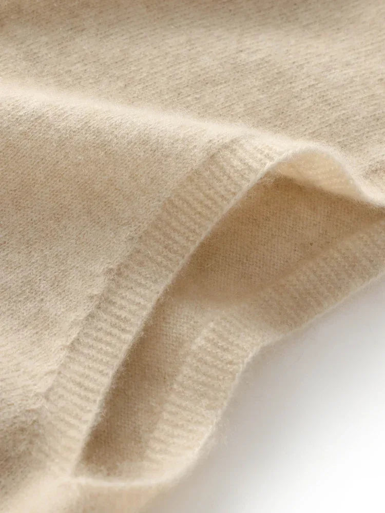 Women 100% Merino Wool Sleeveless Pullovers Turtleneck Sweater Waistcoat Wool Knitwear Spring Autumn Winter Fashion Vest Tops
