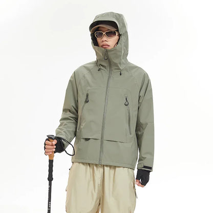 New Men Waterproof Hiking Jacket Women Windproof Sports Coat High Quality Hooded Jacket Outdoor Ride Climbing Running Jacket