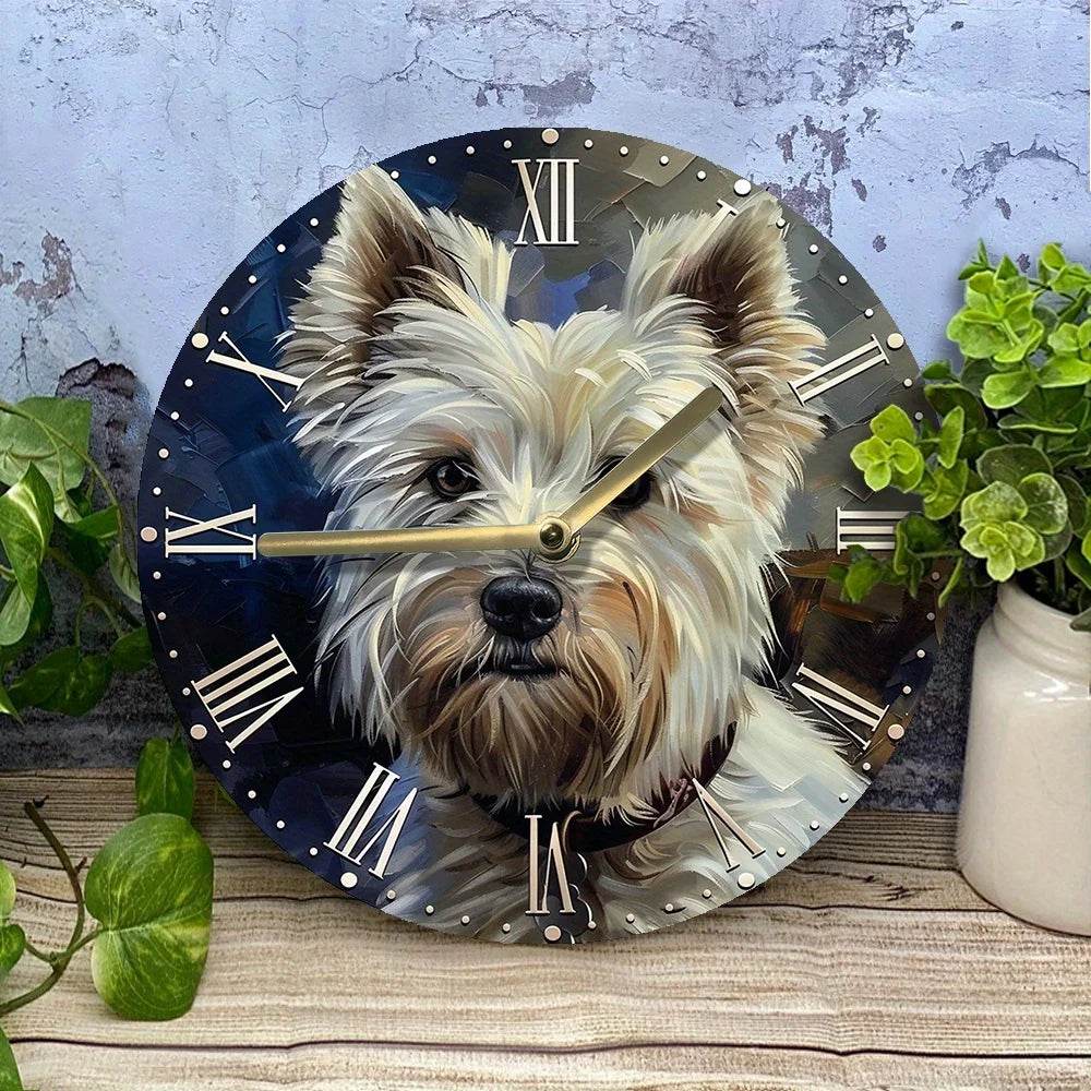 West Highland White Terrier Silent Wall Clock - Montero Milan
