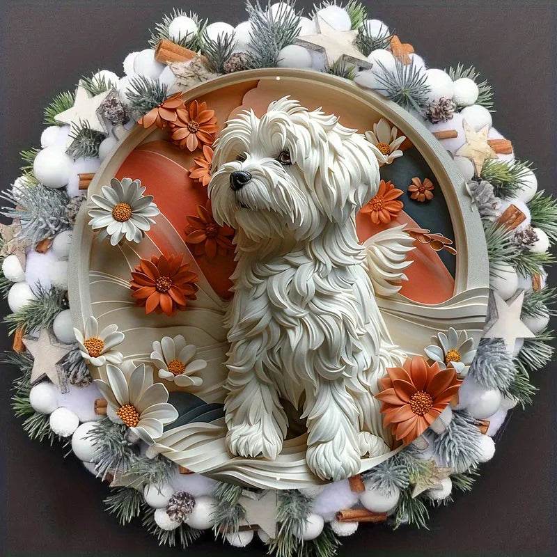 Maltese Dog Flat 3D Ornament - Montero Milan