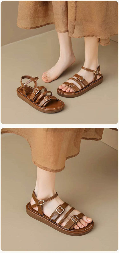 Vesta Leather Sandals - Montero Milan