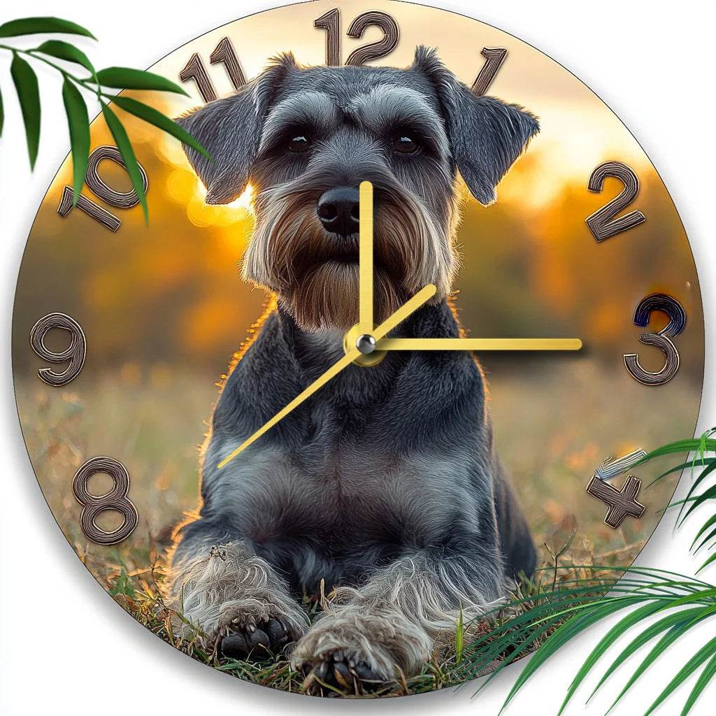 Schnauzer Silent Wall Clock - Montero Milan