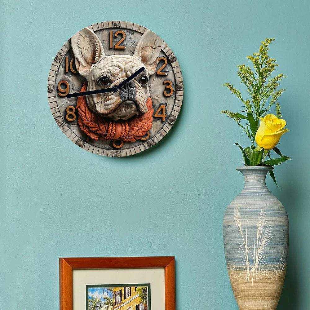 French Bulldog Silent Wall Clock - Montero Milan