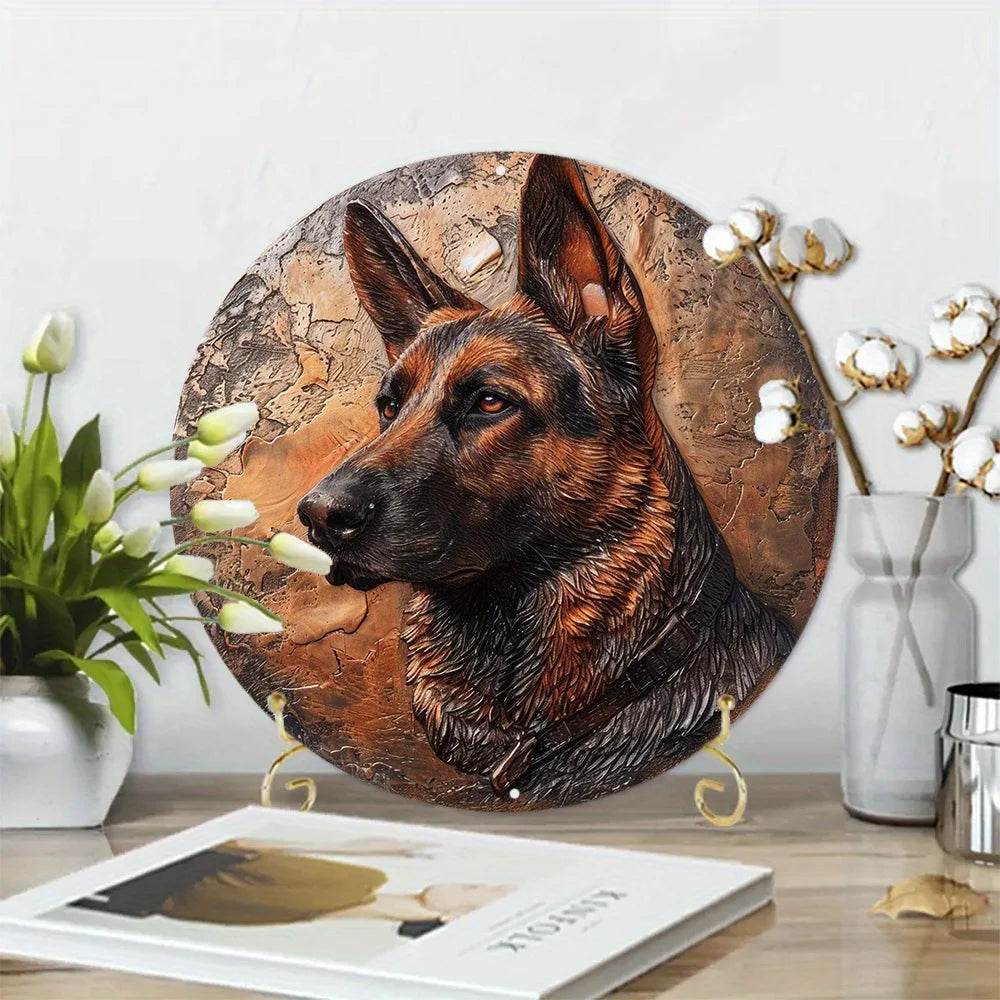German Shepherds Flat 3D Ornament - Montero Milan