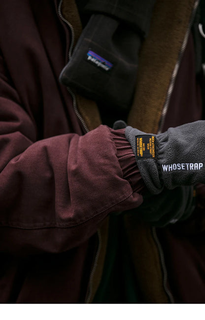 Vintage Fleece Bomber Jacket