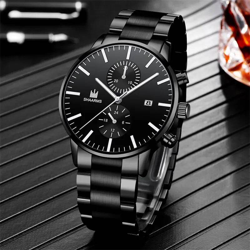 Luxury Stainless Steel Watch & Bracelet Set (Buy 2 Get 1 Free) - Montero Milan