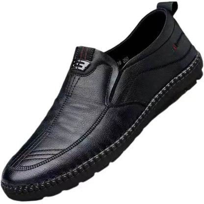 Mens Leather Loafers Non Slip Walking Flats Breathable Outdoor Slip on Casual Shoes for Male Work Office Driving Sneakers2 - Montero Milan