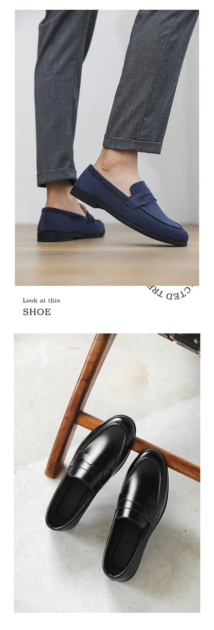 Autumn Suede Loafers Man Large Size 45 Comfort Slip-on Casual Shoes Men Flats Retro Brown Moccasins For Men zapatos de hombre