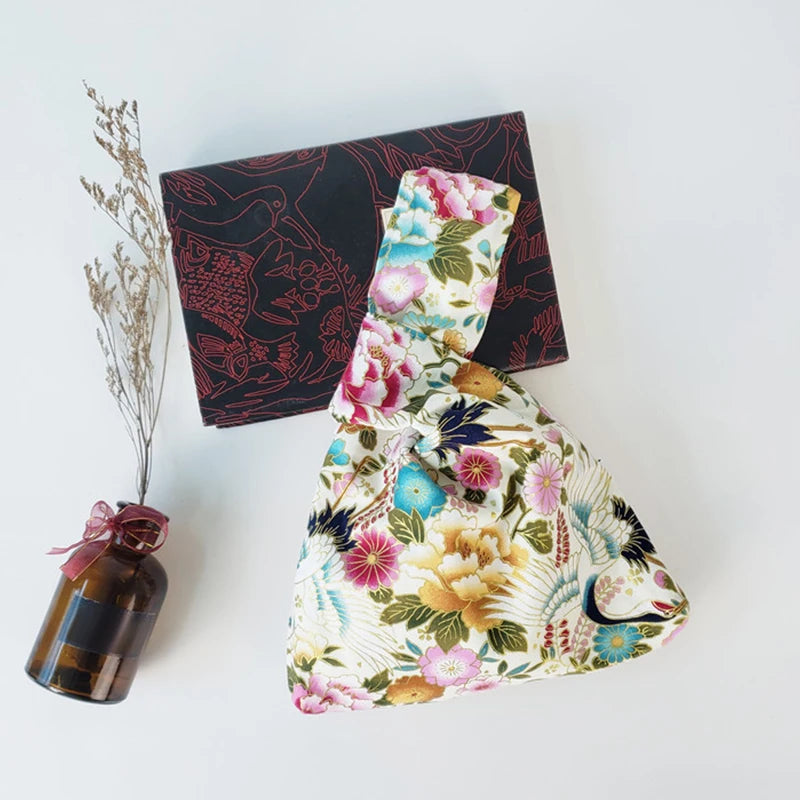 Japanese Style Knot Wrist Bag Canvas Mobile Phone Bag Literary Art Retro Coin Purse Shopper Handbags Phone Keys Bags