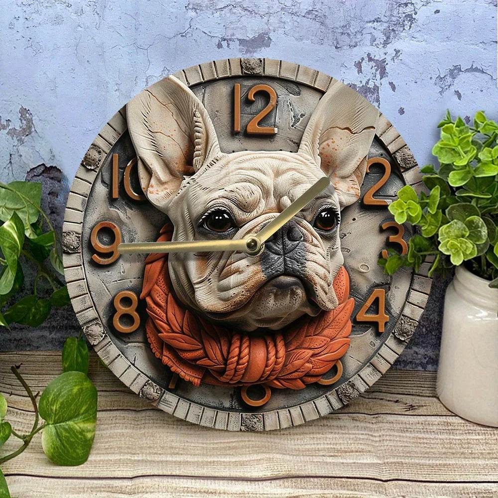 French Bulldog Silent Wall Clock - Montero Milan