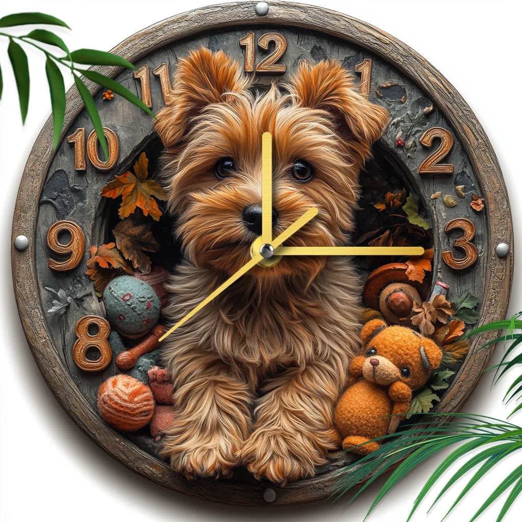 Yorkshire Terrier Silent Wall Clock - Montero Milan