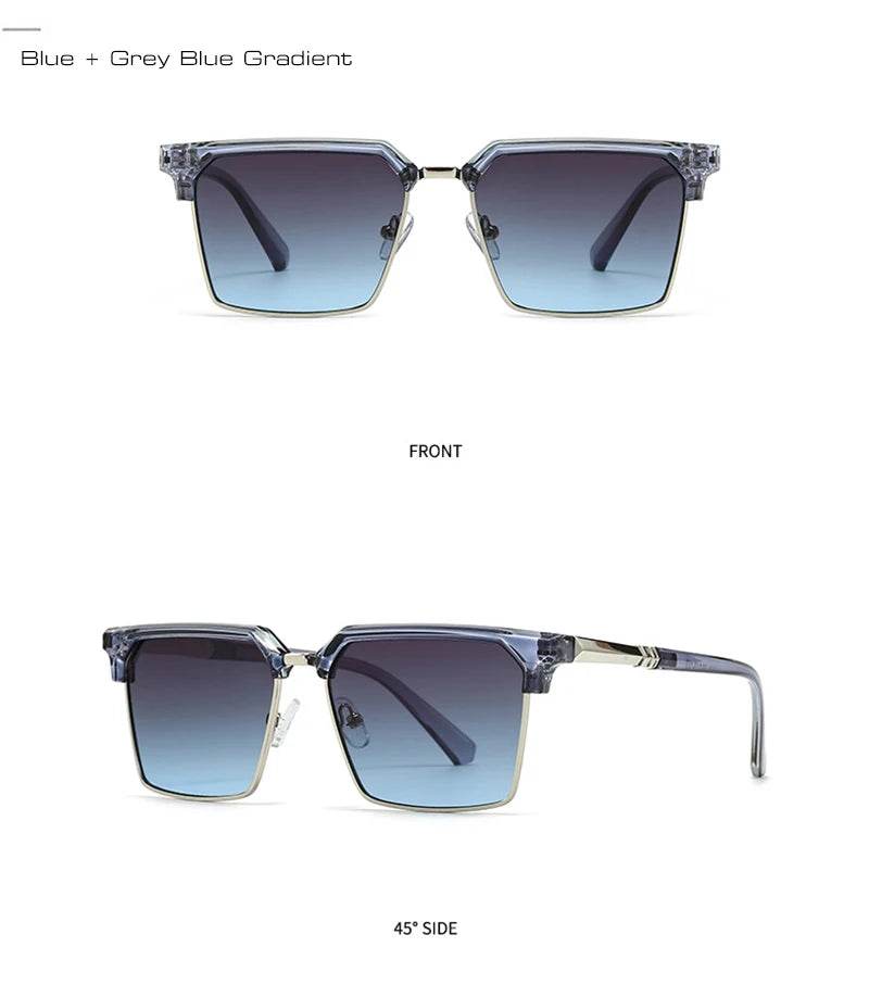 SHAUNA Square Women Fashion Sunglasses Gradient Men Vintage Green Sun Glasses Shades UV400 - Montero Milan