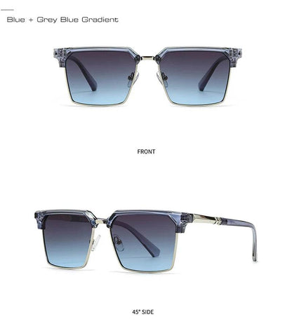 SHAUNA Square Women Fashion Sunglasses Gradient Men Vintage Green Sun Glasses Shades UV400 - Montero Milan