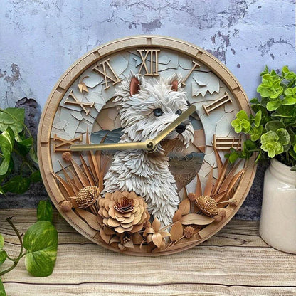 West Highland White Terrier Silent Wall Clock - Montero Milan