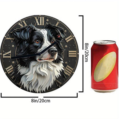 Border Collie Silent Wall Clock - Montero Milan