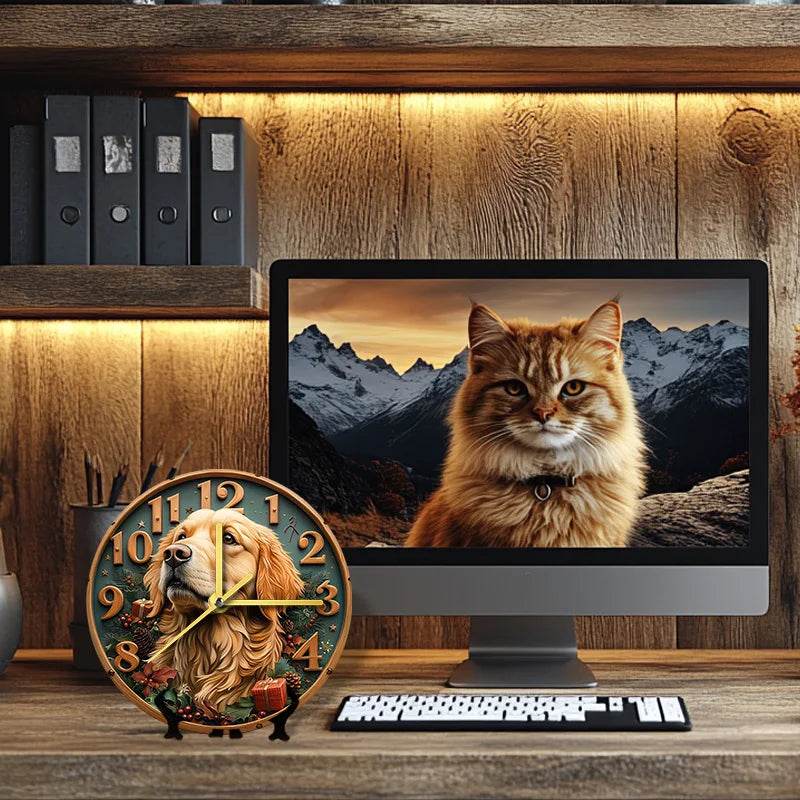 Golden Retriever Silent Wall Clock - Montero Milan