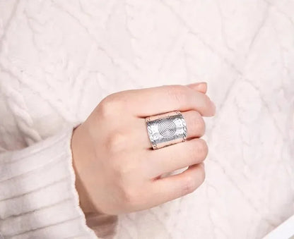 Carven Design Ethnic Style Wide Ring 925 Thai Silver Craft Vintage sunflower Mens Rings Domineering Banquet Jewelry Opening