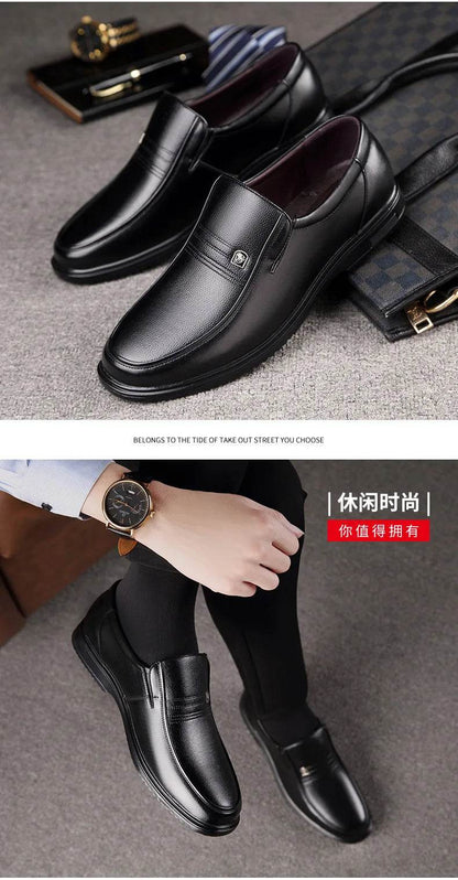 Leather Men Formal Shoes Luxury Brand 2025 Men's Loafers Dress Moccasins Breathable Slip on Black Driving Shoes Plus Size 38-46 - Montero Milan