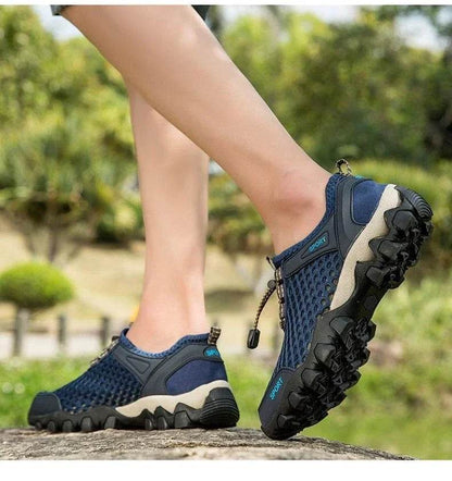 Summer Men's Mesh Sports Shoes Fashion Mountaineering Breathable Lightweight Anti Slip Shoes Outdoor Travel Running Casual Shoes - Montero Milan