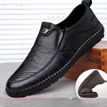 Mens Leather Loafers Non Slip Walking Flats Breathable Outdoor Slip on Casual Shoes for Male Work Office Driving Sneakers2 - Montero Milan