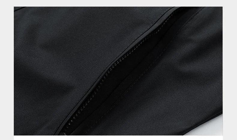 Windbreakers Men Hooded Jacket Zipper Coat Cargo Waterproof Black Bomber Camping Loose Thin Softshell Hooded Hiking Jacket