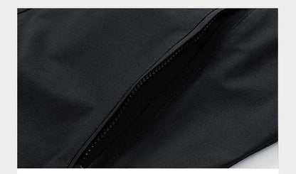 Windbreakers Men Hooded Jacket Zipper Coat Cargo Waterproof Black Bomber Camping Loose Thin Softshell Hooded Hiking Jacket