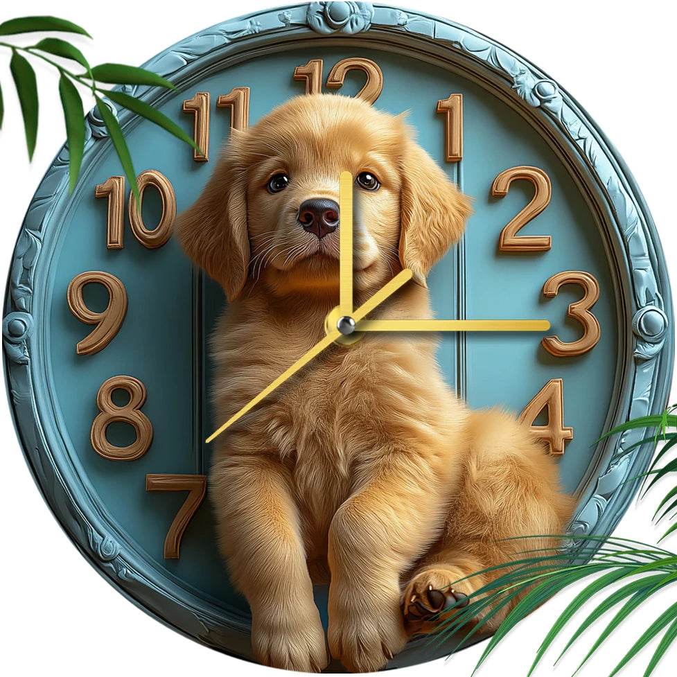 Golden Retriever Silent Wall Clock - Montero Milan