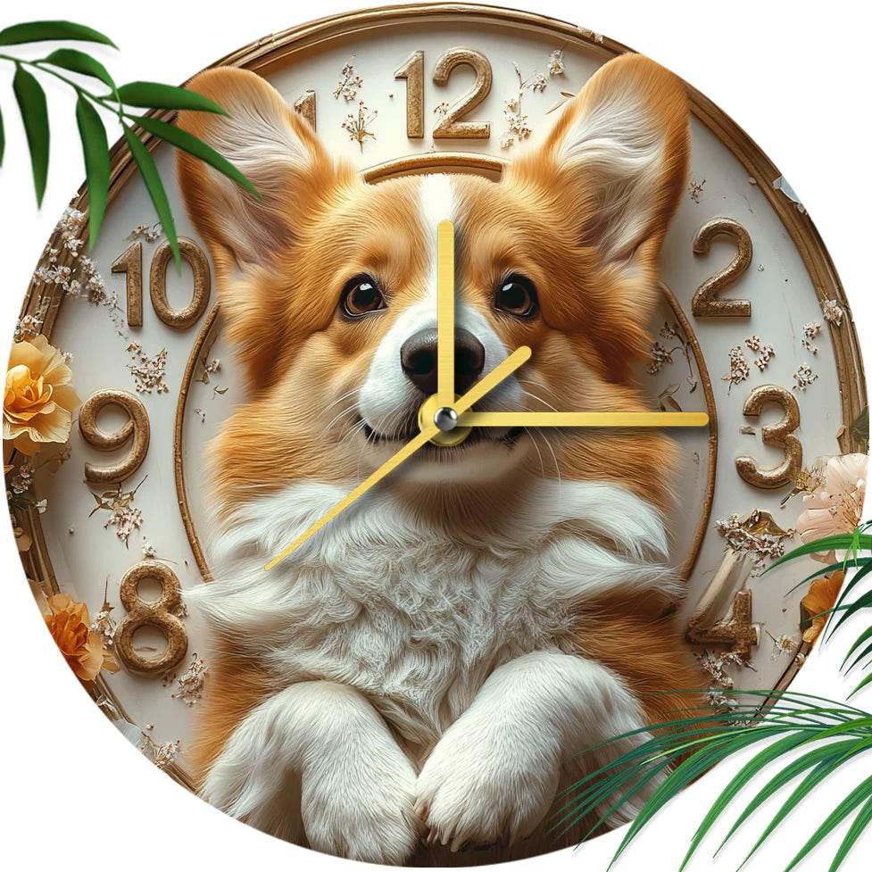 Corgi Silent Wall Clock - Montero Milan