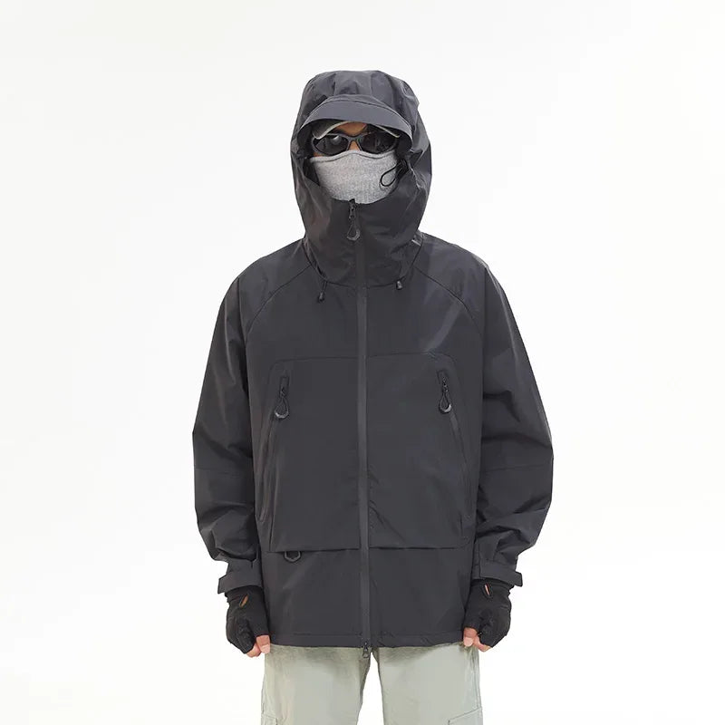 New Men Waterproof Hiking Jacket Women Windproof Sports Coat High Quality Hooded Jacket Outdoor Ride Climbing Running Jacket