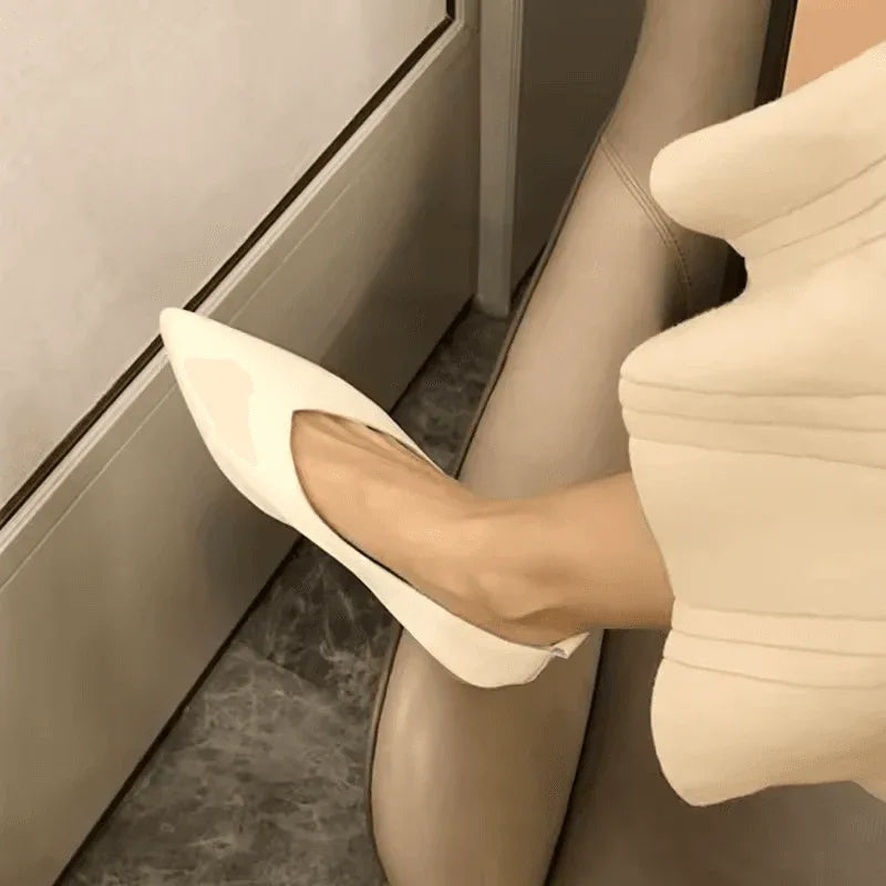 AIYUQI Female Shoes Large Size 2025 Pointedtoe Genuine Leather Flat Shoes Women Shallow Mouth Comfortable Women's Boat Shoes - Montero Milan