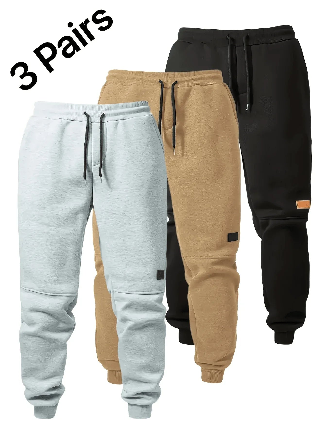 3-Pack Men's Fleece Jogger Sweatpants - Montero Milan
