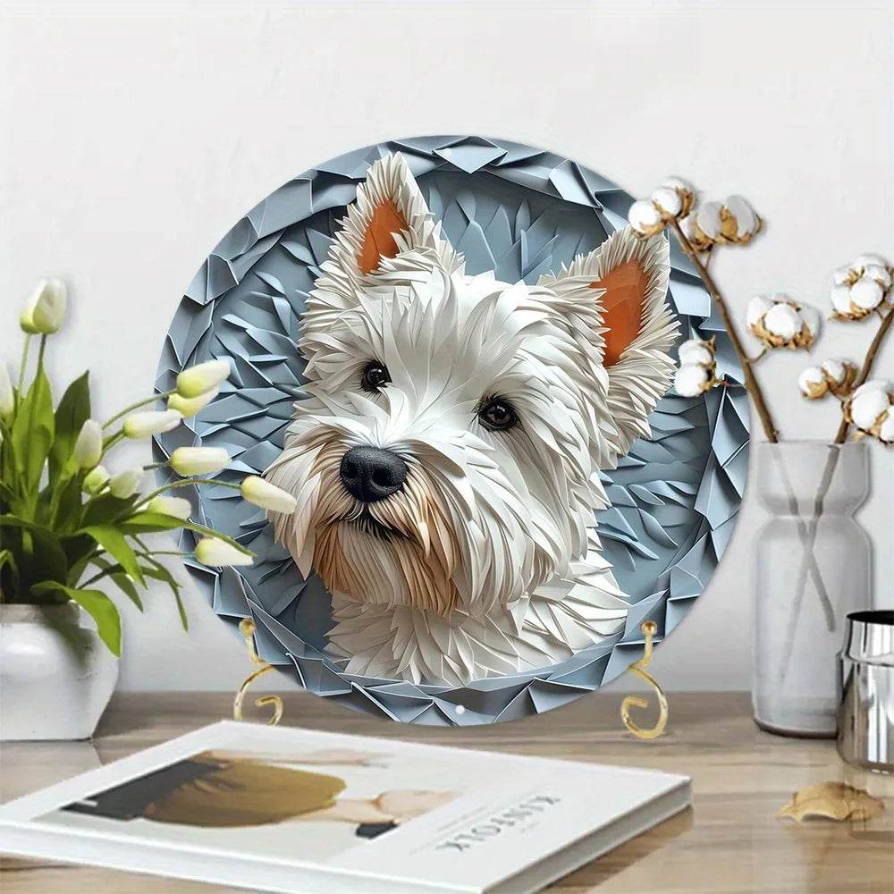 West Highland White Terrier Dog Flat 3D Ornament - Montero Milan