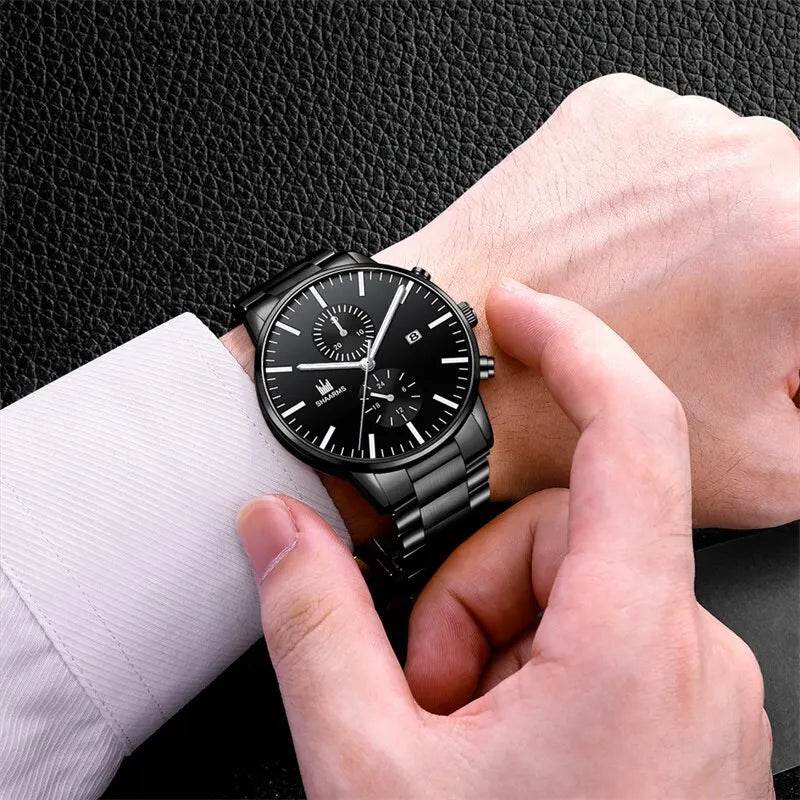 Luxury Stainless Steel Watch & Bracelet Set (Buy 2 Get 1 Free) - Montero Milan