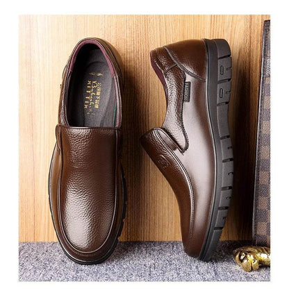 Genuine Leather Casual Shoes For Men Flat Platform Walking Shoes Outdoor Footwear Loafers Breathable Sneakers Handmade Shoes - Montero Milan