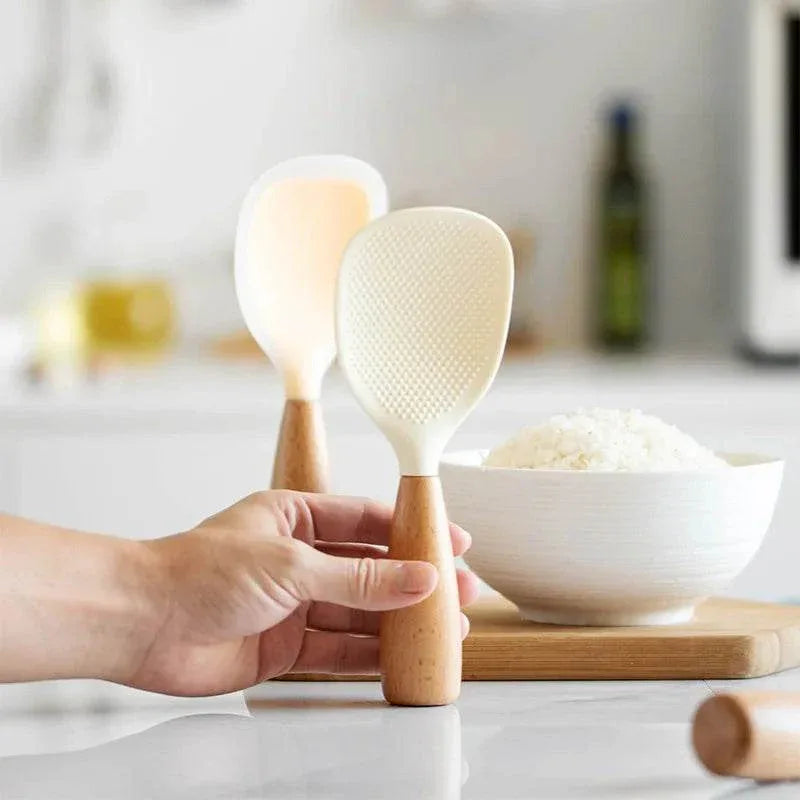 1Pcs Silicone Spoon Non-stick Cooking Spoon Anti-scalding Pot Rice High-temperature-resistant Spoon Durable Kitchen Gadgets - Montero Milan