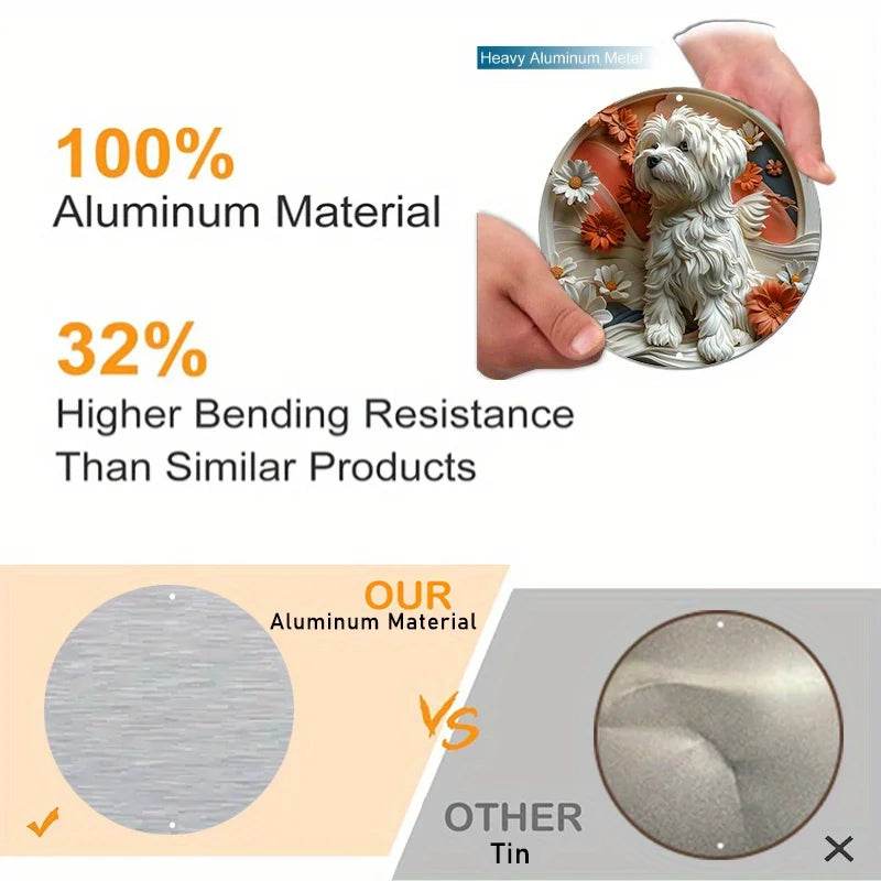 Maltese Dog Flat 3D Ornament - Montero Milan